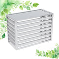 GENERIC Housse De Pompe à Chaleur Blanche à Persiennes – Clôture De Protection Extérieure En Aluminium Pour Climatiseurs De 2 à 3 Tonnes (L 110 X L 60 X H80) – Bouclier AC Résistant Aux Intempéries