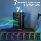  Refroidisseur D'air Par évaporation, Unité AC Portable Pour Chambre à Coucher, Bureau, 7 Lumières De Couleur, Mini Climatiseur Personnel,