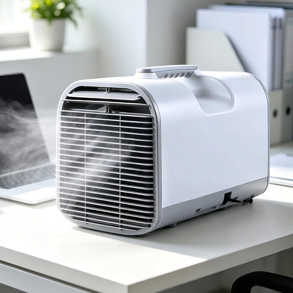  Climatiseur Portable 4777 BTU, Déshumidificateur De Ventilateur De Refroidissement 4 En 1 Pour Tente De Camion De VR, Unité Alésée à Courant Alternatif/DC Avec Mode De Sommeil, Efficace En Matière D