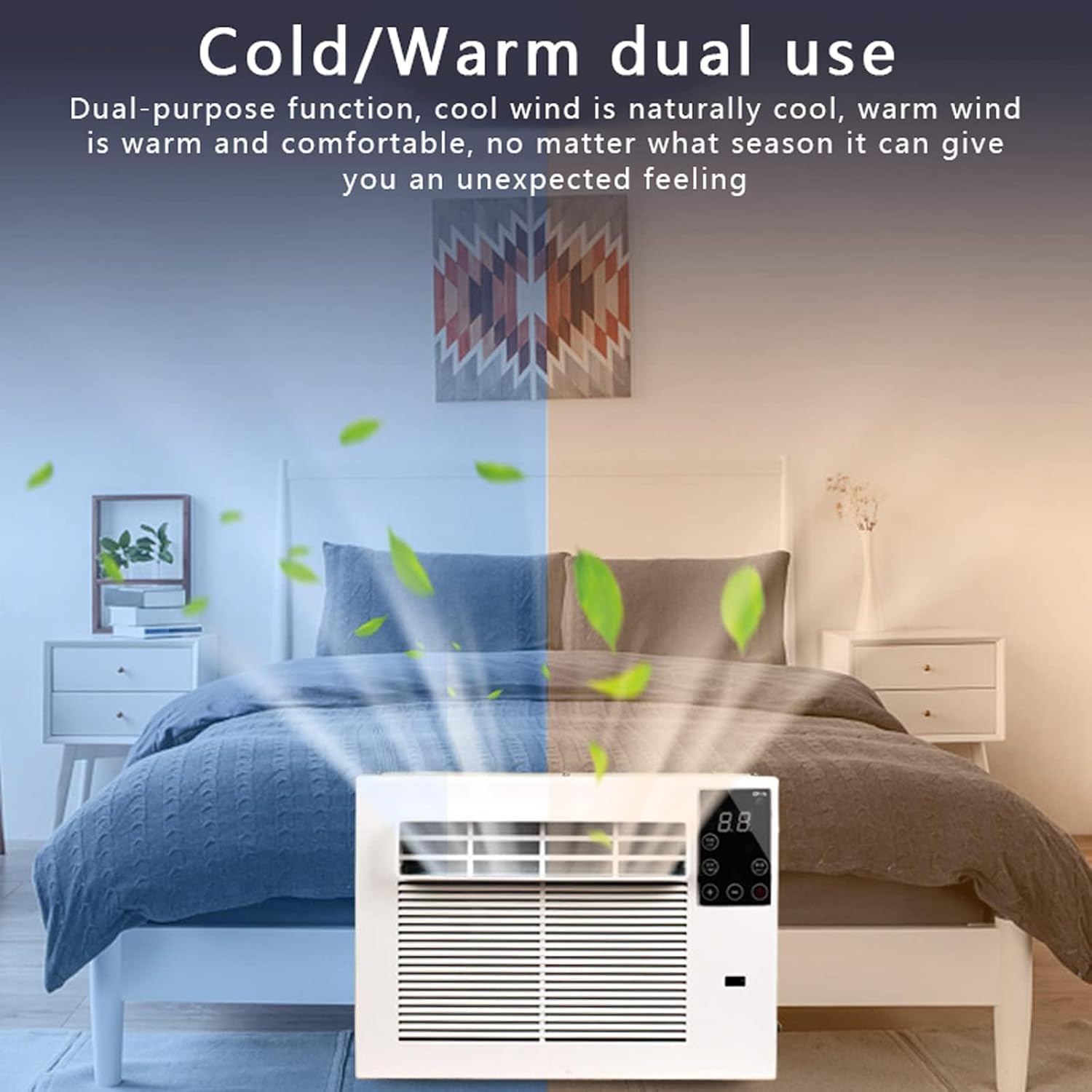  Climatiseur Portable 280W Avec Refroidissement Par Compresseur, Unité De Climatisation Ultra Silencieuse 38dB Mini Pour La Chambre à Coucher, Le Dortoir, Le Logement De Location, L'efficacité énergéti