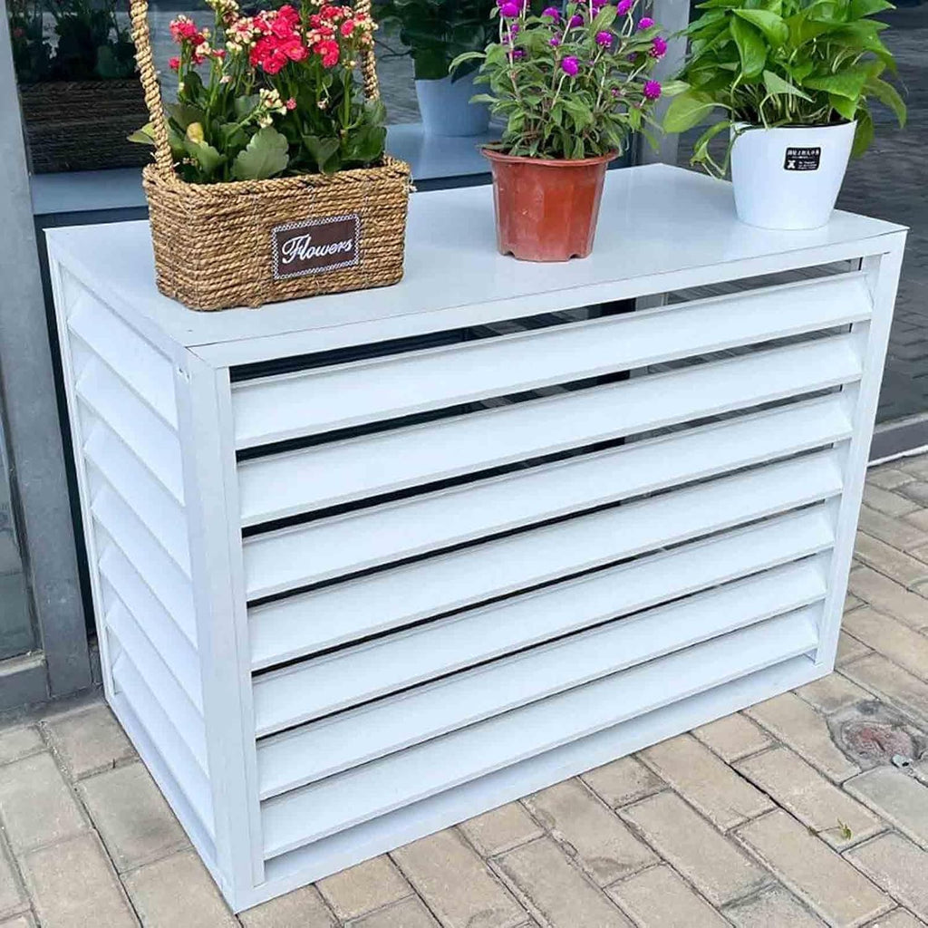  Housse De Climatiseur D'extérieur Résistante Aux Intempéries – Bouclier De Pompe à Chaleur En Aluminium Pour Une Protection Contre Le Bruit Et Une Performance Optimale – Élégant Et Design