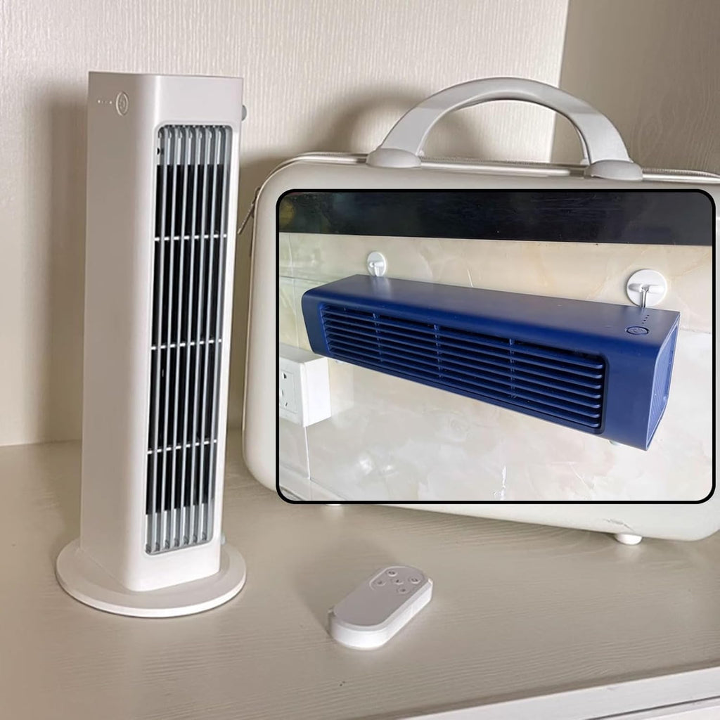 GENERIC Refroidisseur D'air Portable Sans Fenêtre, Ventilateur De Brume Sans Lame, Télécommande, 3 Vitesses, Climatisation Personnelle Silencieuse Pour Chambre à Coucher Bureau RV Tente, Blanc