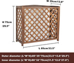 GENERIC Housse De Protection En Bois Massif Pour Climatiseur – Protection Contre La Poussière Extérieure Pour Unités CVC, Résistante Aux Intempéries, Design élégant Pour Une Utilisation Toute L'année