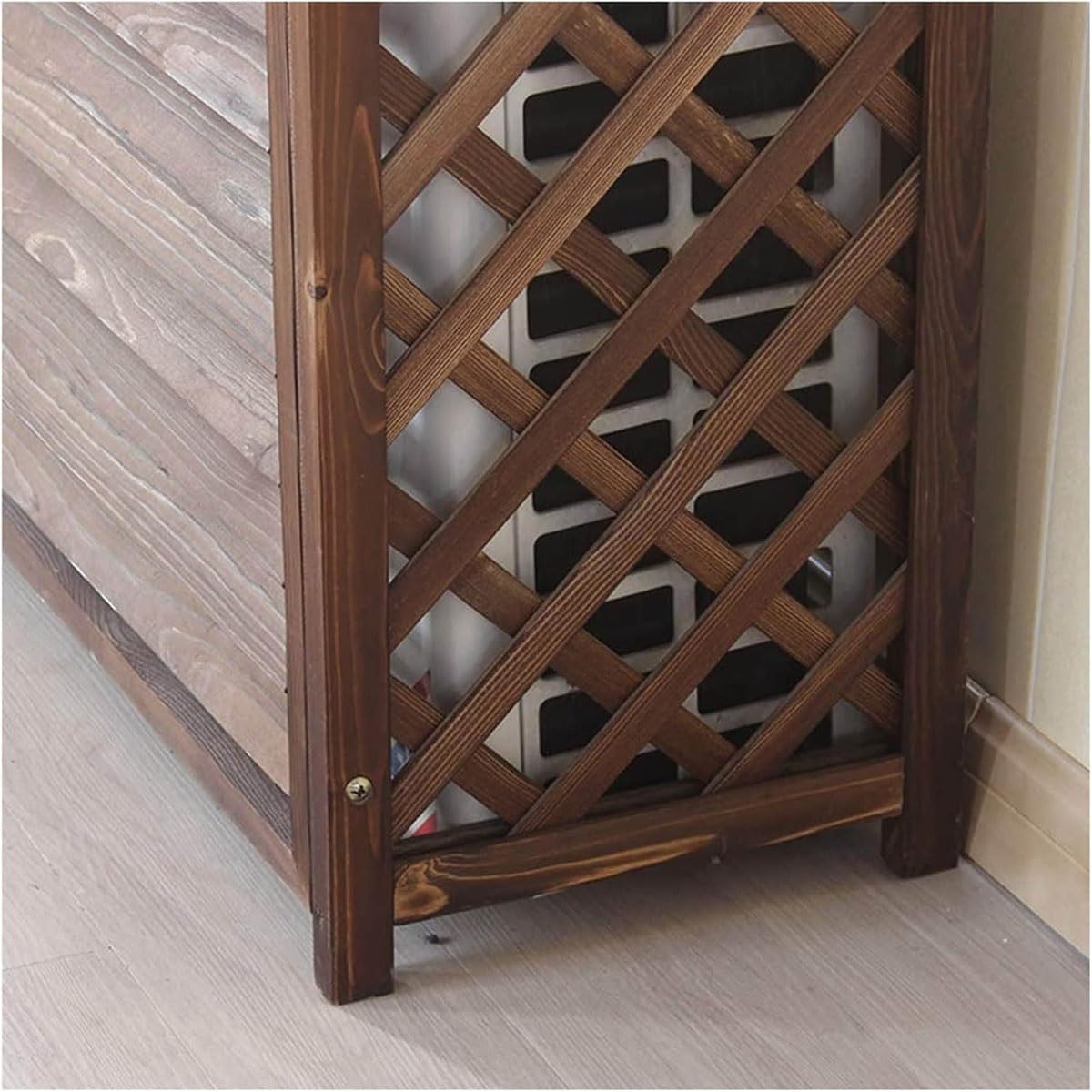  Étagère D'extérieur En Bois Pour Climatiseur Et étagère à Persiennes Pour Unités De Climatisation Et Boîtier Autoportant Pour Ordures (taille S : 85 X 35 X 75 Cm)
