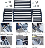 GENERIC Écran De Protection Pour Climatiseur En Aluminium - Clôture D'intimité élégante Pour Climatiseur - Protection Pour Pompe à Chaleur - Solution De Rangement Extérieure