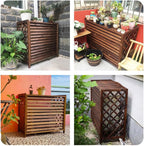  Clôture D'intimité Pour Climatiseur Extérieur – Housse En Bois Massif Pour Climatiseur De Jardin, Support De Fleurs, Balcons Et Terrasses Tailles : 81 X 30 X 72 Cm à 115 X 54 X 95 Cm (105 X 47 X 80 Cm