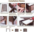GENERIC Housse De Climatiseur D'extérieur En Bois Robuste Pour Climatiseurs Et Pompes à Chaleur - Grilles De Protection En Bois Massif - Clôture Et Support De Fleurs