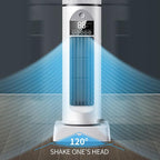 Genérico Ventilateur De Climatisation Oscillant Silencieux Sans Pale Avec Télécommande, Ventilateur Colonne Rafraîchisseur D'air 6 Vitesses Avec Humidificateur, Grand Réservoir D'eau, Refroidisseur Portable