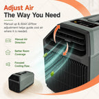  Climatiseur Portable 5000 BTU 230V - Nouveau Modèle 2026, Flux D’air Amélioré Pour Une Sensation De Fraîcheur Plus Rapide, Adapté Aux Chambres Et Petits Espaces De La Maison Grey