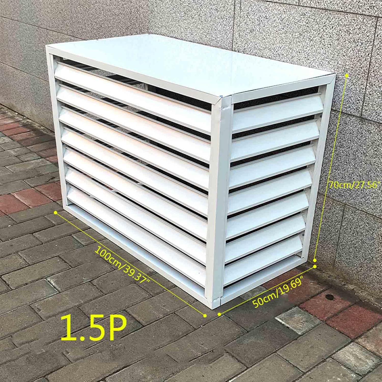  Housse De Climatiseur D'extérieur Résistante Aux Intempéries – Bouclier De Pompe à Chaleur En Aluminium Pour Une Protection Contre Le Bruit Et Une Performance Optimale – Élégant Et Design
