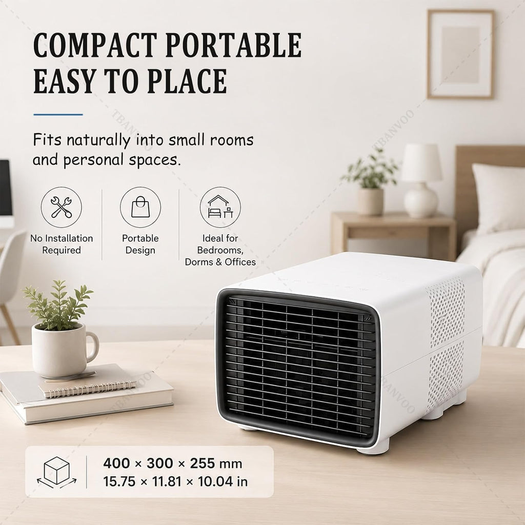  3000BTU Climatiseur Portable, 280W Basse Consommation, Refroidit, Ventile Et Déshumidifie, Écran Tactile Sans Fil, Ultra-Silencieux Pour Caravane, Camping Et Bureau De Cuisine