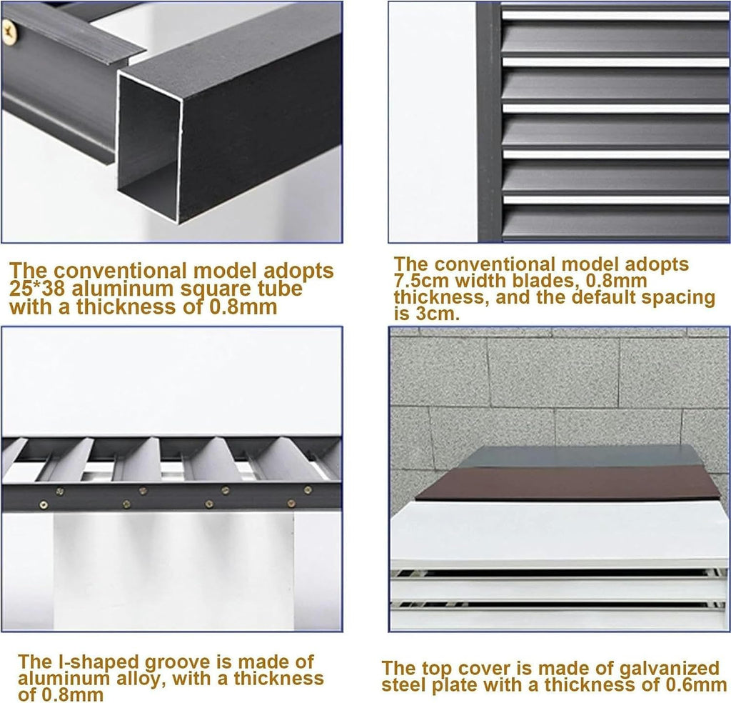 GENERIC Mini Couvercle En Aluminium Pour Climatiseurs Et Pompes à Chaleur, Ionique Pour Unités CVC à Système Divisé