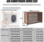 GENERIC Couvercle De Climatiseur Extérieur En Bois Pour Radiateur - Anti-corrosion - Pompe à Chaleur - Grille De Protection Décorative Pour Fleurs - 85 X 80 Cm