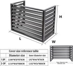GENERIC Bâche Robuste En Aluminium Pour Climatiseur Et Clôture D'intimité Pour Unités Extérieures – Étagère à Persiennes Pour Balcon Et Jardin Blanc 100 X 70 X 50 Cm