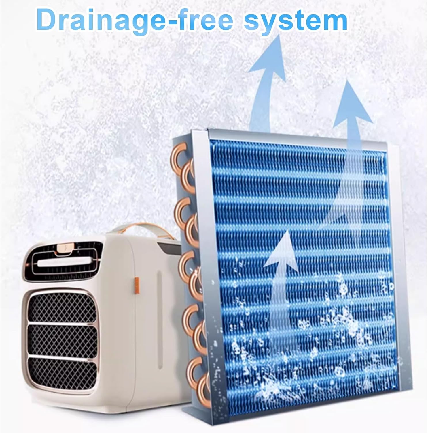  Unité De Climatisation Portable Sans Fenêtre, Refroidissement De Compresseur 420W Pour La Pièce De 10m2, Conception Auto-évaporatrice, 3 Vitesses, Télécommande, Fonctionnement Calme 45dB, Pas De Drain