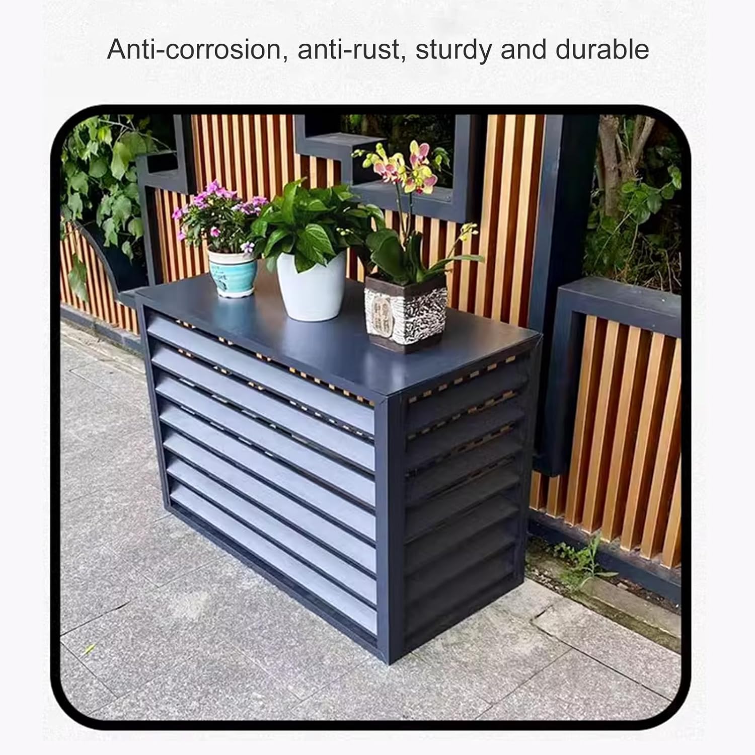 GENERIC Housse De Protection Pour Climatiseur Extérieur – Protection Pour Unités De Climatisation – Clôture Dissimulée, Utilisation Intérieure Et Extérieure – Matériau élégant Résistant Aux Intempéries