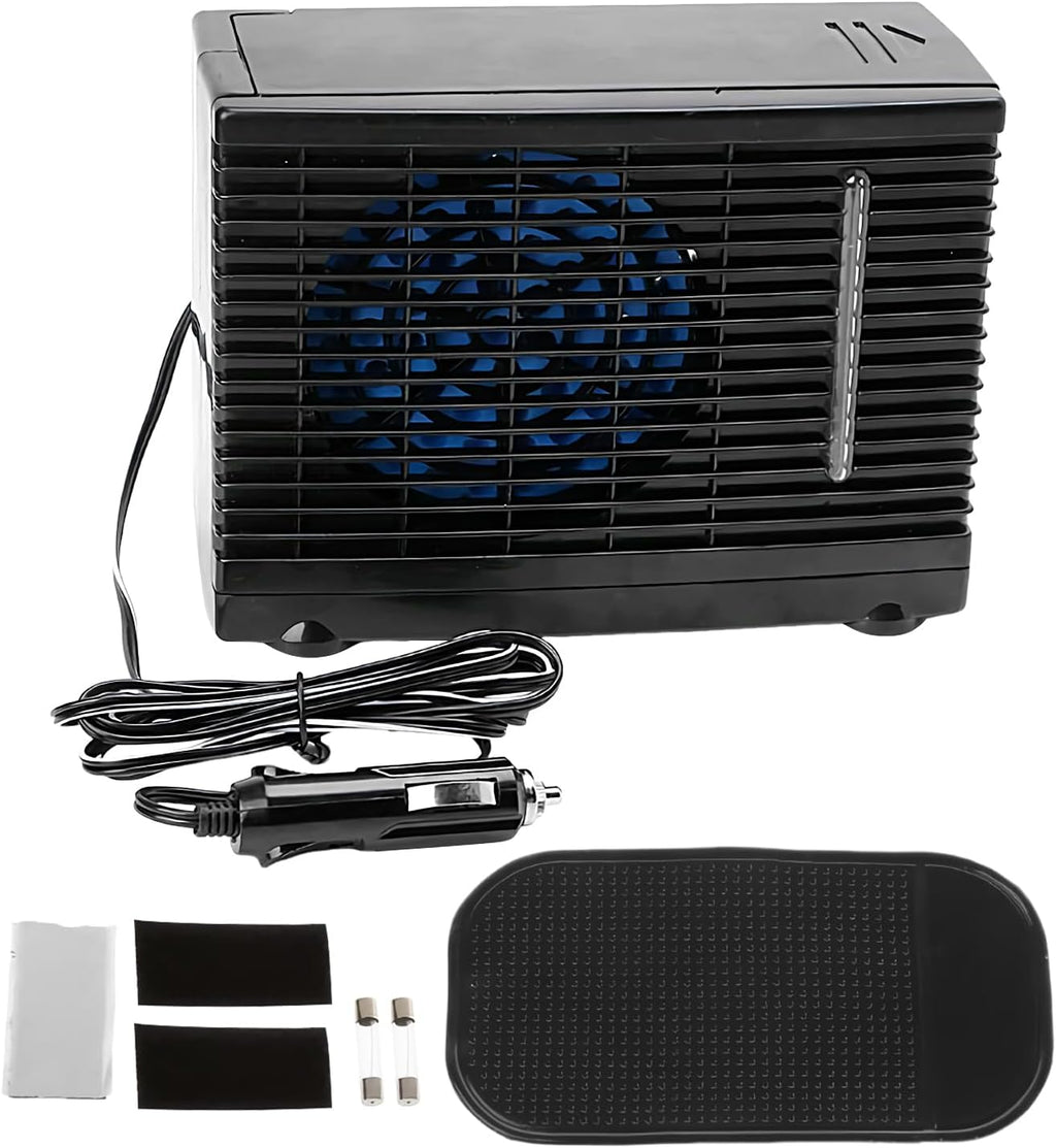  Ventilateur Climatiseur Portable Pour Voiture | Souffleur D'Air Portable Pour Voiture | Rafraîchisseur D'Air Évaporatif 12V Pour Camion Camping-Car Voyage Sous-Sol Chambre Garage