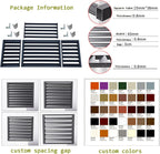 GENERIC Housse De Climatiseur Extérieur Et écran De Clôture – Volets En Alliage D'aluminium Anti-corrosion – Support Décoratif Pour Plantes Pour 2 à 3P Unités Noir B – Améliore L'attrait Et La Protection Des