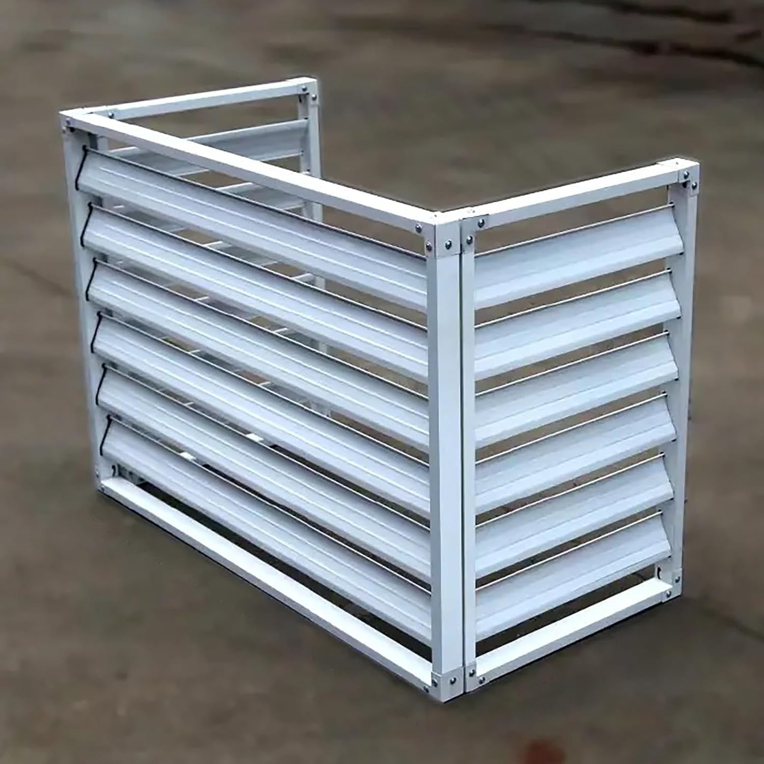 GENERIC Housse De Protection En Aluminium Pour Climatiseur Extérieur Toutes Saisons, Idéale Pour Les Panneaux De Clôture Autoportants Et Les Boîtiers De Poubelles