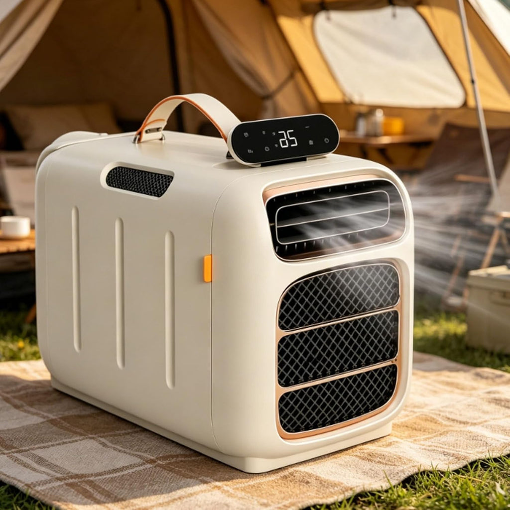  Climatiseur Portable 4700 Btu Pour Le Camping Sous Tente, Double Tuyau, Silencieux (45 DB), Télécommande, Modèle 2026, Idéal Pour Les Voyages, L'extérieur Et L'intérieur Cooling