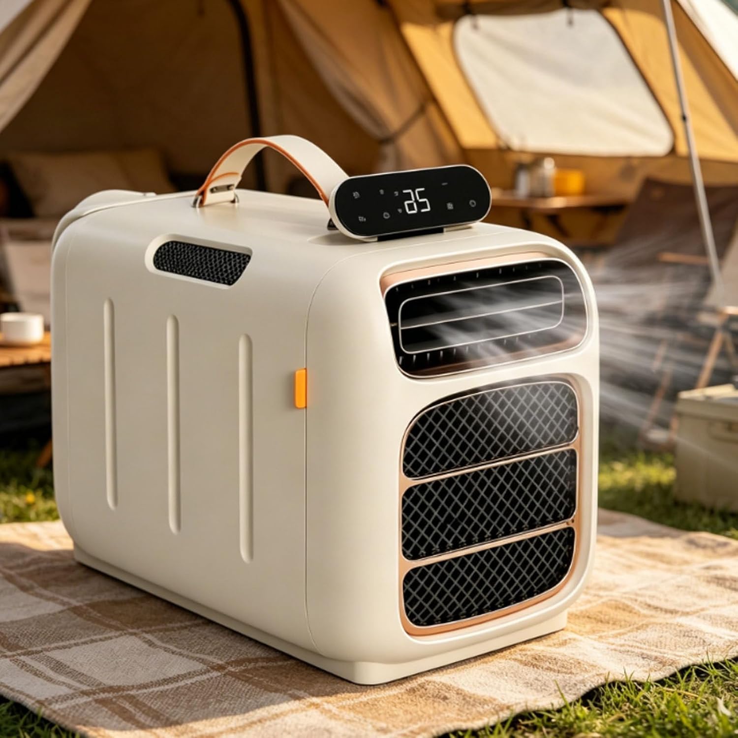  Climatiseur Portable 4700 Btu Pour Le Camping Sous Tente, Double Tuyau, Silencieux (45 DB), Télécommande, Modèle 2026, Idéal Pour Les Voyages, L'extérieur Et L'intérieur Cooling