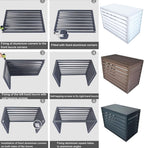 GENERIC Couvercle En Aluminium Pour Climatiseur Et Pompe à Chaleur – Protection élégante Pour Unités Extérieures – Cache-chaleur Décoratif Pour Systèmes De Climatisation Domestiques – Design Durable Et