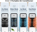 GENERIC Ventilateurs De Refroidissement De Refroidisseur De Refroidisseur D'air évaporatif Qui Soufflent D'air Froid Pour Le Ventilateur De Tour De Refroidissement Portable De Chambre à Coucher Avec 3L Réserv
