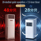  Climatiseur Portable Silencieux Smart AC Refroidit Jusqu'à 300 Sq.Ft.Unité De Climatisation Portable Avec Ventilateur Et Déshumidificateur LED Affichage à Distance 24H Minuterie Kit D'installation De