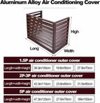  Housse De Protection En Aluminium Pour Climatiseur Extérieur, Housse Imperméable 110 X 60 X 80 Cm, Résistante Aux Intempéries, Protection UV, Convient Aux Unités AC Divisées, Couleur A