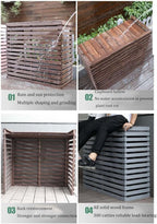  Housse Pour Unité De Climatisation Extérieure – Volets Décoratifs Résistants Aux Intempéries Pour Climatiseurs Centraux – Dissimulez élégamment Votre Unité De Climatisation Extérieure Avec Protection