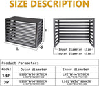 GENERIC Clôture De Climatiseur D'extérieur à 4 Panneaux En Aluminium Pour Protection De L'intimité Et Protection - Gris - 100 Cm - Cachez Votre Unité De Climatisation De Manière élégante Et Sécurisée
