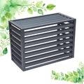 GENERIC Housse De Protection Pour Climatiseur Extérieur – Dessus à Persiennes En Aluminium Gris Pour Pompe à Chaleur De 2 à 3 Tonnes 110 X 60 X 80 Cm – Clôture De Protection Pour Unité à Condensateur
