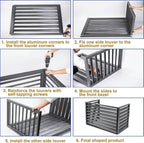  Housse En Aluminium Pour Climatiseur – Protection Extérieure Pour Mini Unité De Climatisation Divisée, Boîtier De Pompe à Chaleur, Clôture élégante Pour Cacher La Climatisation, Bouclier Résistant Aux