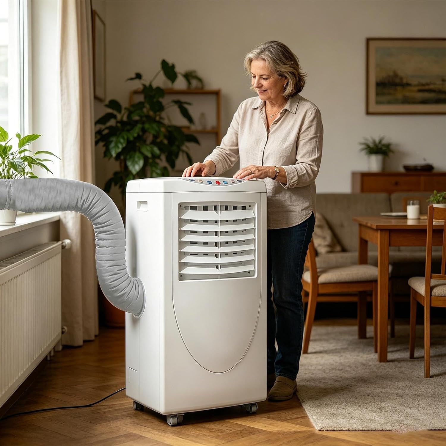  Isolation De Tuyau AC – Housse De Tuyau Portable Avec Sangles Réglables, Manchon D'isolation Thermique | Enveloppe économe En énergie Pour De Climatiseur De Fenêtre Dans La Maison, Garage,