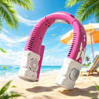  Climatiseur De Cou,Rechargeable Réglable 5 Vitesses | Ventilateur De Cou Léger,pour Hommes Femmes Jeunes Adolescents Road Trip Plage Camping Navettes Escalade Voyage Bureau