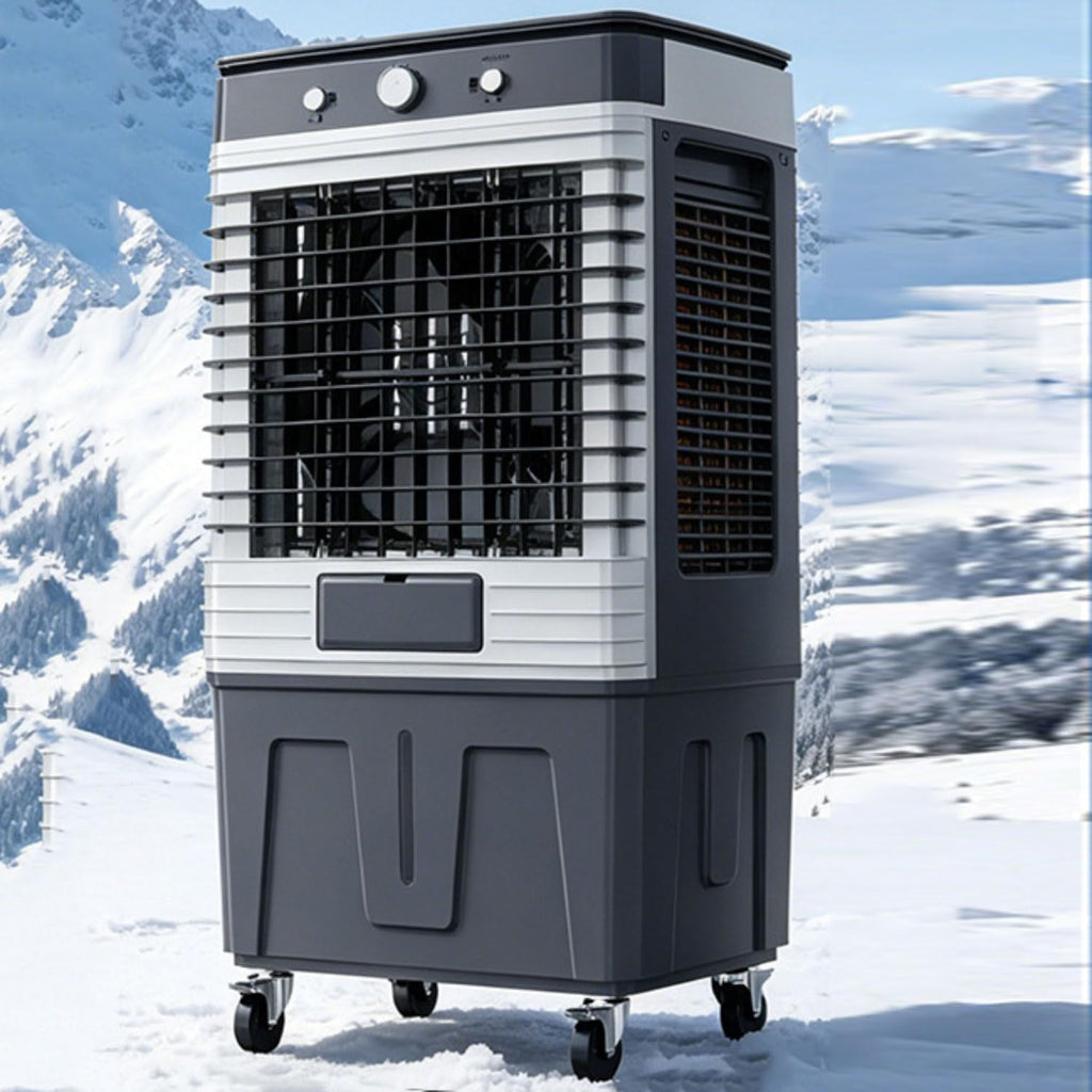  Climatiseur Mobile Silencieux Rafraîchisseur D’Air Réservoir 80L 60W Économie D’Énergie 35dB Silencieux Oscillation 120°3 Vitesses Humidificateur Ventilateur Refroidisseur D'air Maison Burea