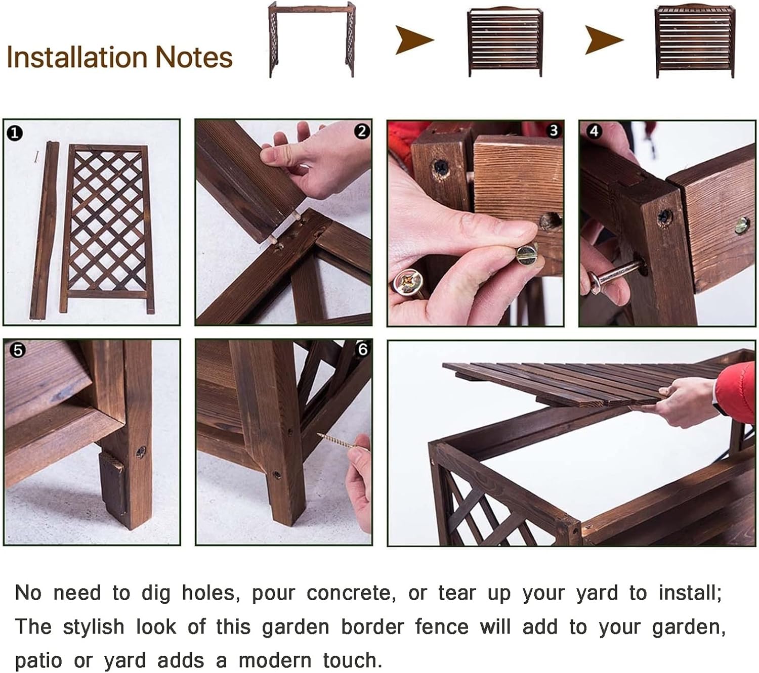 GENERIC Housse De Climatiseur Extérieur Et Boîtier De Pompe à Chaleur - Poubelle En Bois Massif Et Support De Fleurs, Grilles De Protection Pour Unités AC (taille : 1)