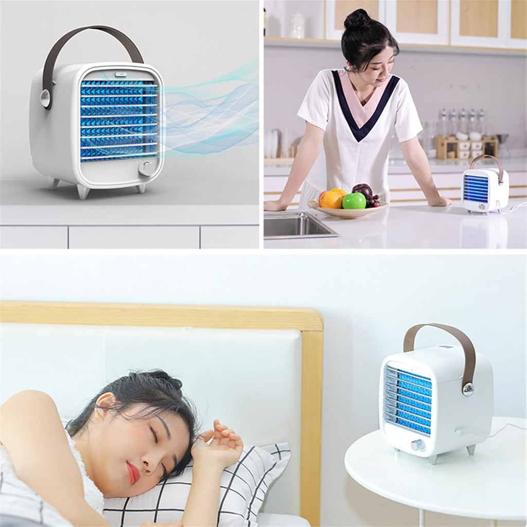  DieffematicKTY Climatiseur Mobile Mini Air Conditioner Fan Home Office Personal Space Cooler Desktop Humidifier