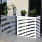 GENERIC Housse De Protection Pour Climatiseur D'extérieur En Bois Massif Avec Persiennes - 85 X 35 X 80 Cm - Résistante Aux Intempéries