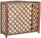 GENERIC Housse De Protection En Bois Massif Pour Climatiseur – Protection Contre La Poussière Extérieure Pour Unités CVC, Résistante Aux Intempéries, Design élégant Pour Une Utilisation Toute L'année