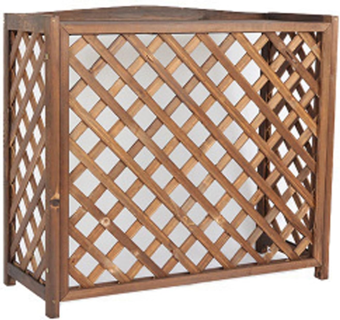 GENERIC Housse De Protection En Bois Massif Pour Climatiseur – Protection Contre La Poussière Extérieure Pour Unités CVC, Résistante Aux Intempéries, Design élégant Pour Une Utilisation Toute L'année