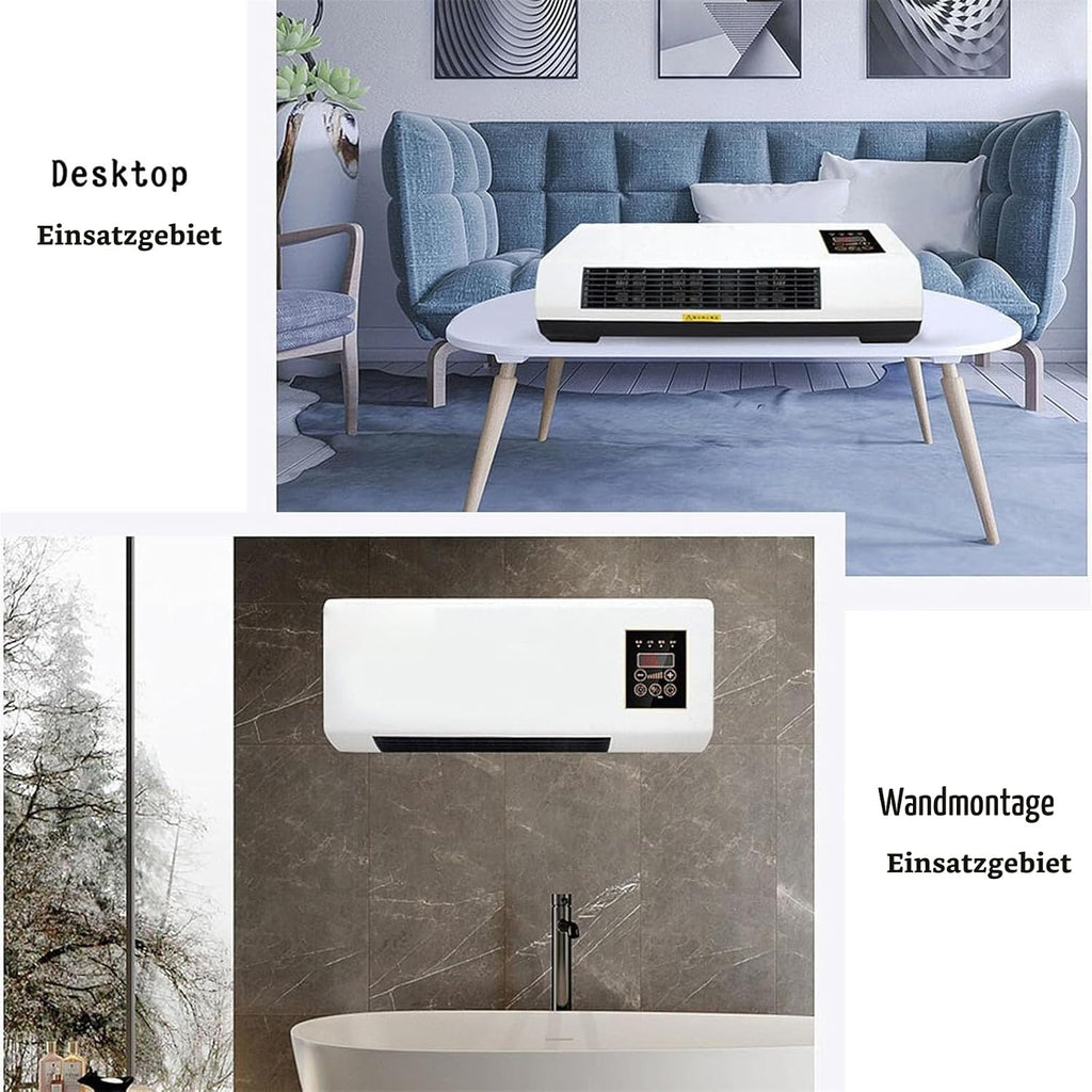 GENERIC Ventilos Avec Télécommande, 30 DB Silencieux, Chauffé Et Refroidi, écran Tactile, Compact Pour Chambre à Coucher, Bureau Et Salon, économie D'énergie Et Facile à Installer