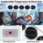 GENERIC Climatiseur De Cabine De Camion Avec Refroidissement 11 000 BTU, Système Divisé 12 V/24 V Pour Camping-car, Bus Et Caravane