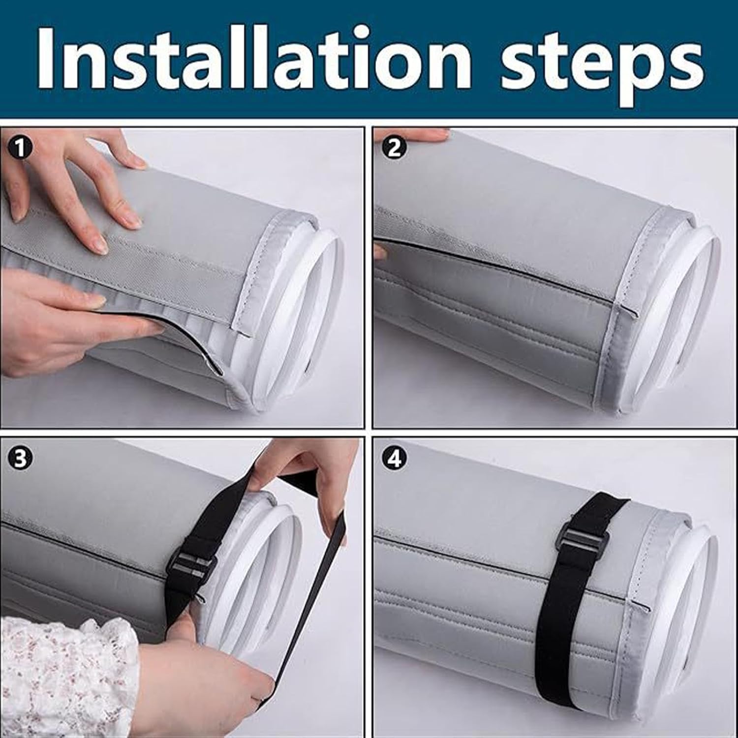  Housse Protectrice Pour Tuyau Du Climatiseur - Anti-Poussière Calorifugé Résistant UV | Manchon Isolant Pour Gaine Climatiseur Portable,Usage Intérieur Extérieur Maison Bureau Garage Chambre Salon