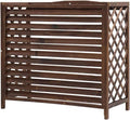  Housse De Climatiseur En Bois Massif, Stores, Housse De Climatiseur Extérieur, Dispositif De Condensation, Clôture De Confidentialité Extérieure, Poubelle, Coquille Flo