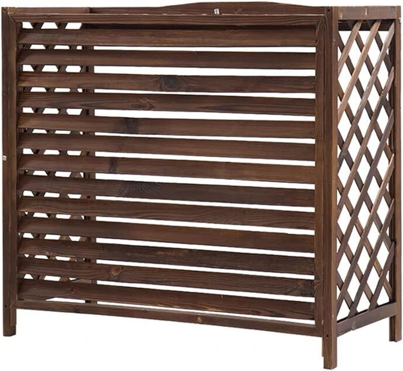  Housse De Climatiseur En Bois Massif, Stores, Housse De Climatiseur Extérieur, Dispositif De Condensation, Clôture De Confidentialité Extérieure, Poubelle, Coquille Flo