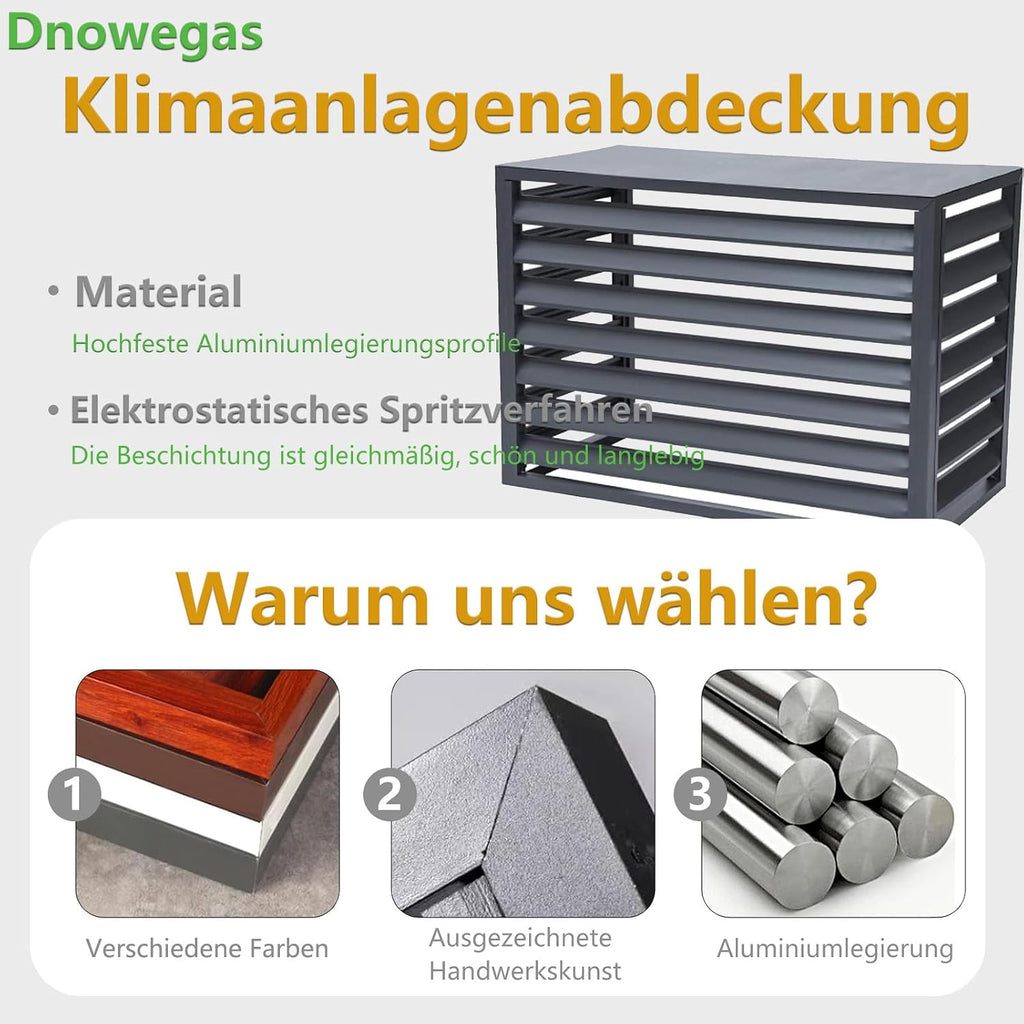  Housse De Climatiseur Extérieur Avec Bordure En Aluminium – Protection De Pompe à Chaleur – Dessus Plat Marron Pour Unités L120/W70/H150 (5P) – Design Résistant Aux Intempéries