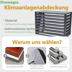  Housse De Climatiseur Extérieur Avec Bordure En Aluminium – Protection De Pompe à Chaleur – Dessus Plat Marron Pour Unités L120/W70/H150 (5P) – Design Résistant Aux Intempéries