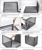 GENERIC Clôture De Climatiseur D'extérieur à 4 Panneaux En Aluminium Pour Protection De L'intimité Et Protection - Gris - 100 Cm - Cachez Votre Unité De Climatisation De Manière élégante Et Sécurisée