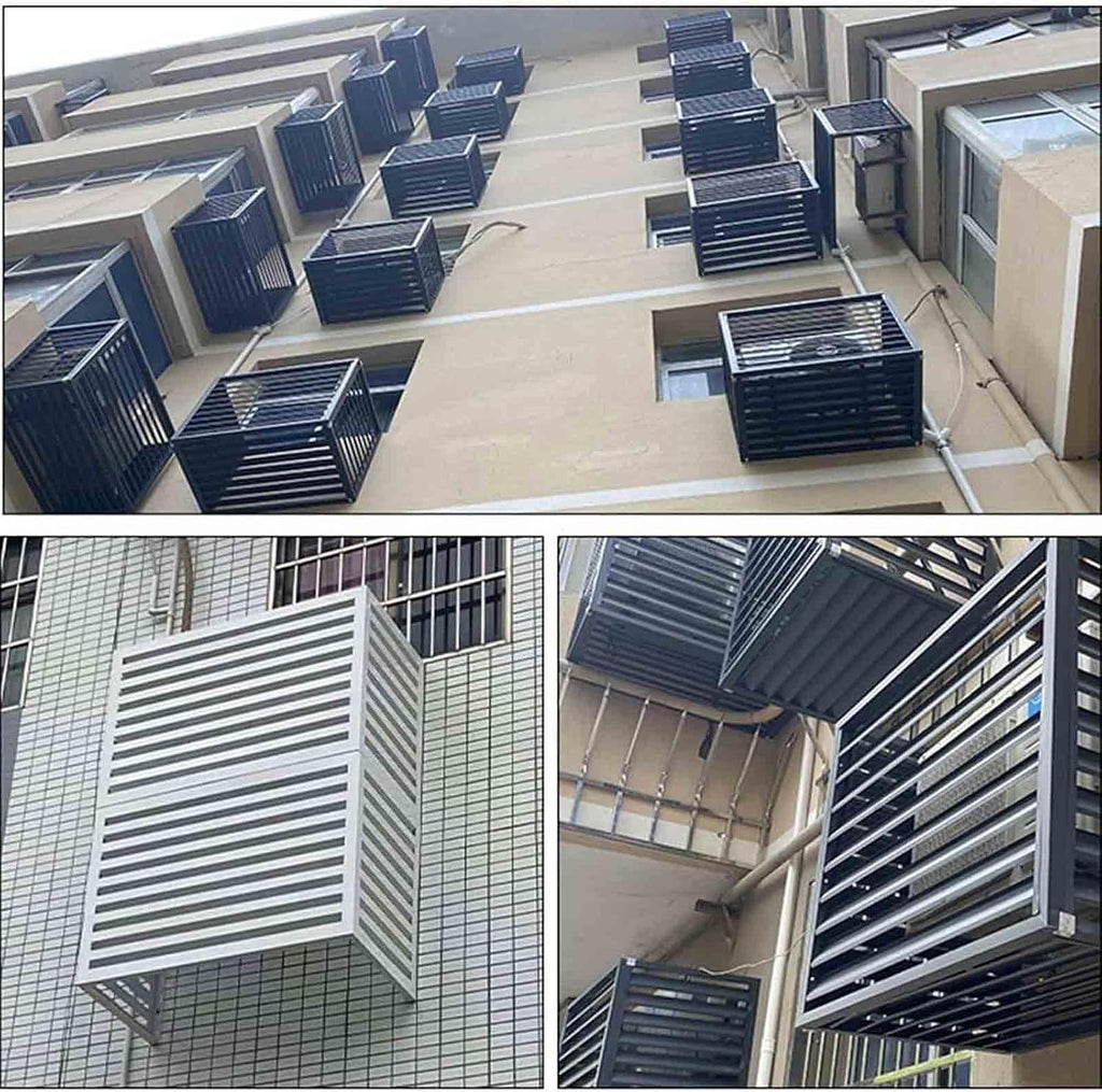  Housse De Climatiseur D'extérieur Résistante Aux Intempéries – Bouclier De Pompe à Chaleur En Aluminium Pour Une Protection Contre Le Bruit Et Une Performance Optimale – Élégant Et Design